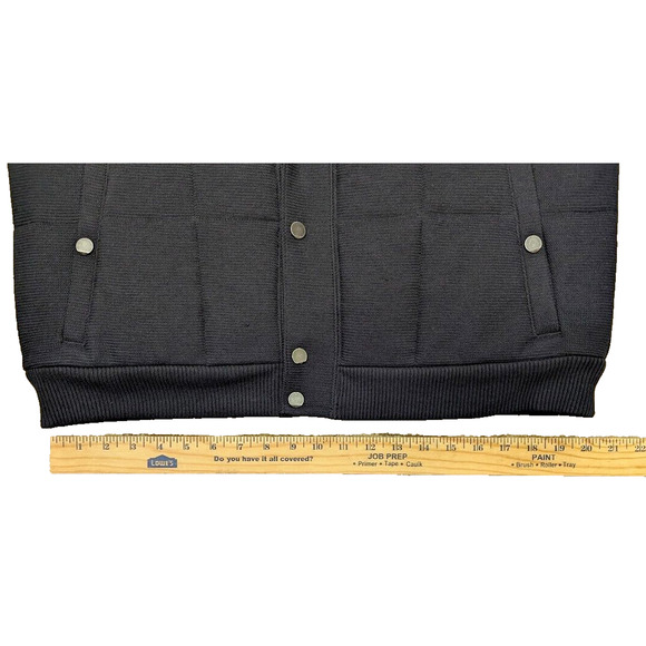 Calvin Klein Full Button Black 100% Cotton Women's Vest Size Large - Picture 7 of 8